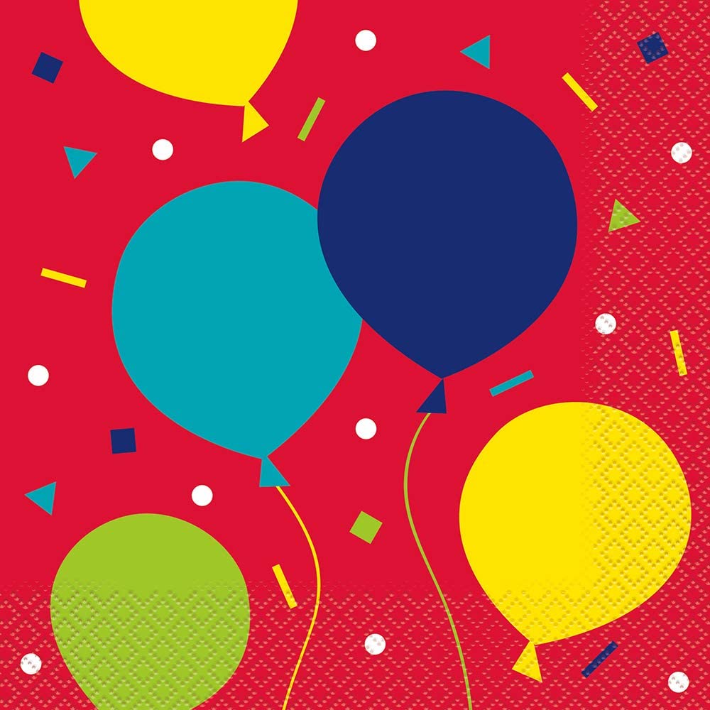 UNIQUE PARTY BALLOON PAPER NAPKINS 16/PK. UNI74772 \\\KD03625