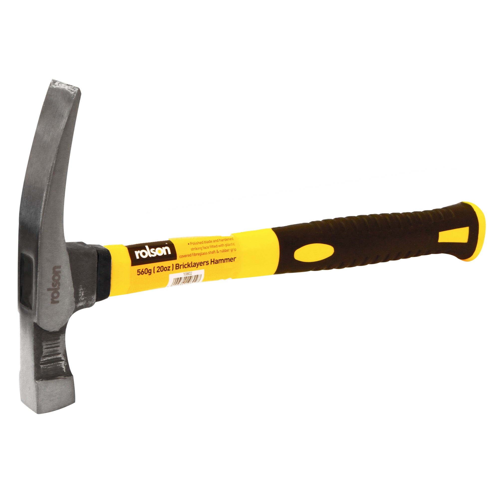ROLSON BRICK HAMMER 560G  WITH FIBREGLASS SHAFT. RT10802 \\\KD03653