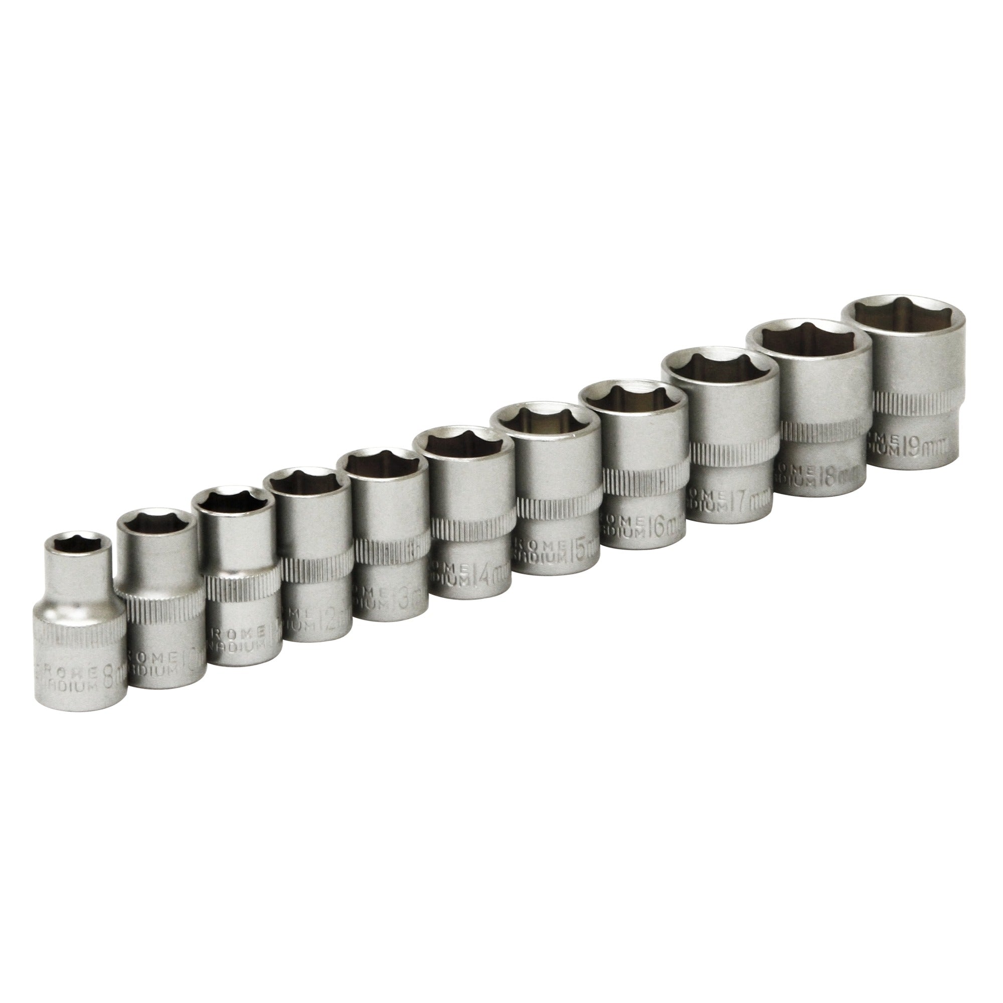 ROLSON 3/8 DRIVE SHALLOW SOCKET 8 - 19MM 11PC SET. RT38612 \\\KD03710