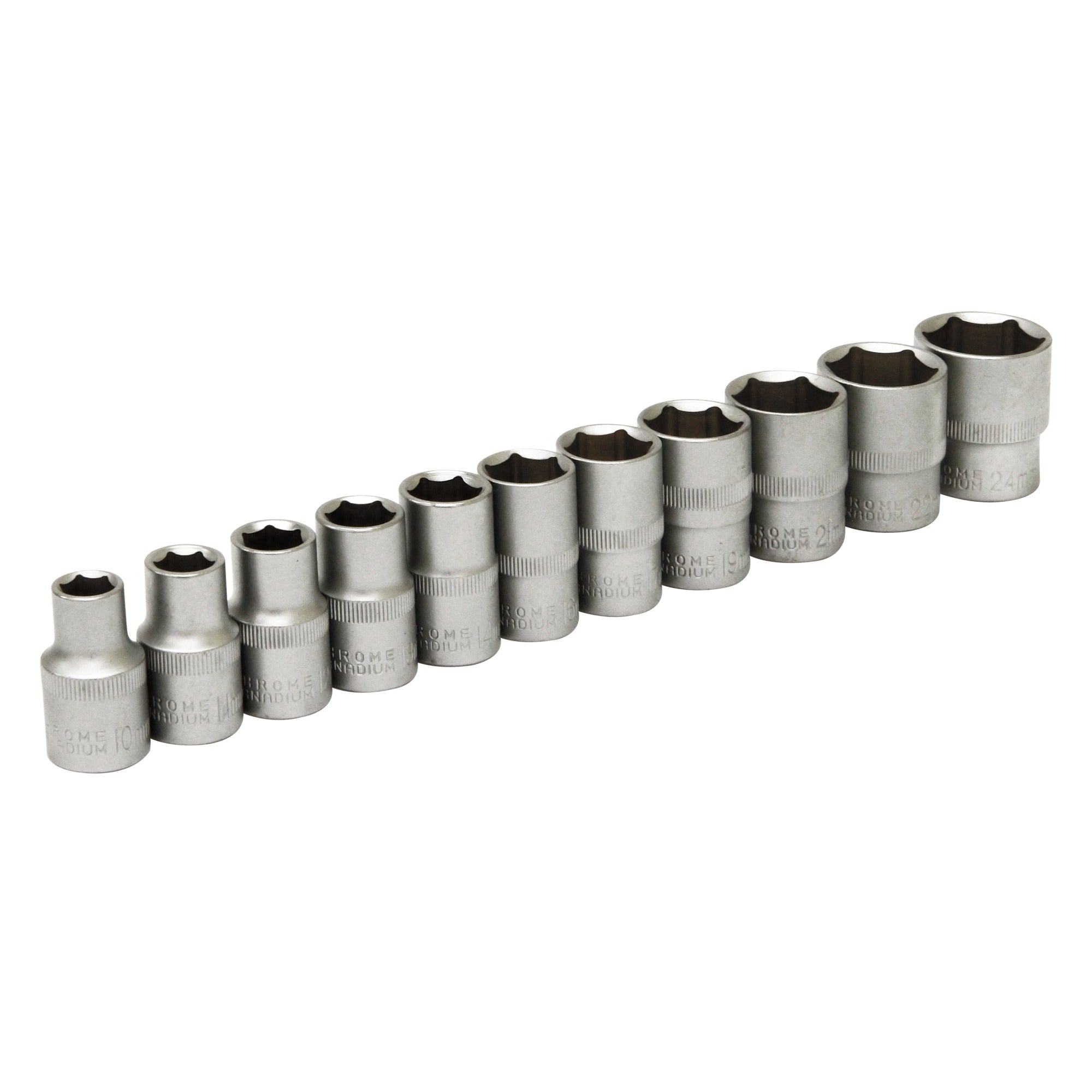ROLSON 1/2 DRIVE SHALLOW SOCKET 10 - 24MM 11PC SET. RT38613 \\\KD03711