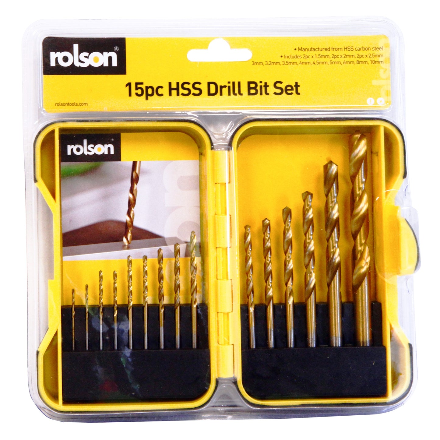 ROLSON HSS DRILL BIT 15PCS SET. RT48704 \\\KD03717