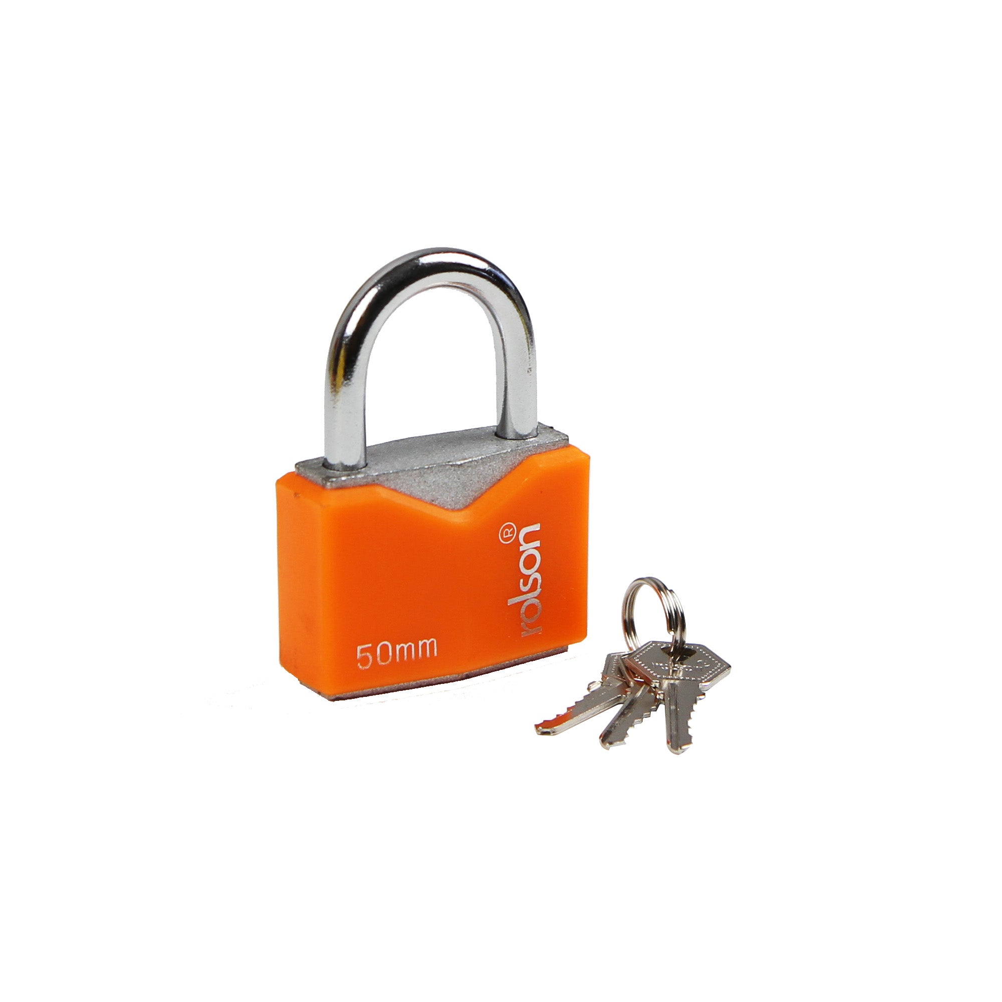 ROLSON IRON PADLOCK 50MM WITH 3 KEYS. RT66546 \\\KD03741