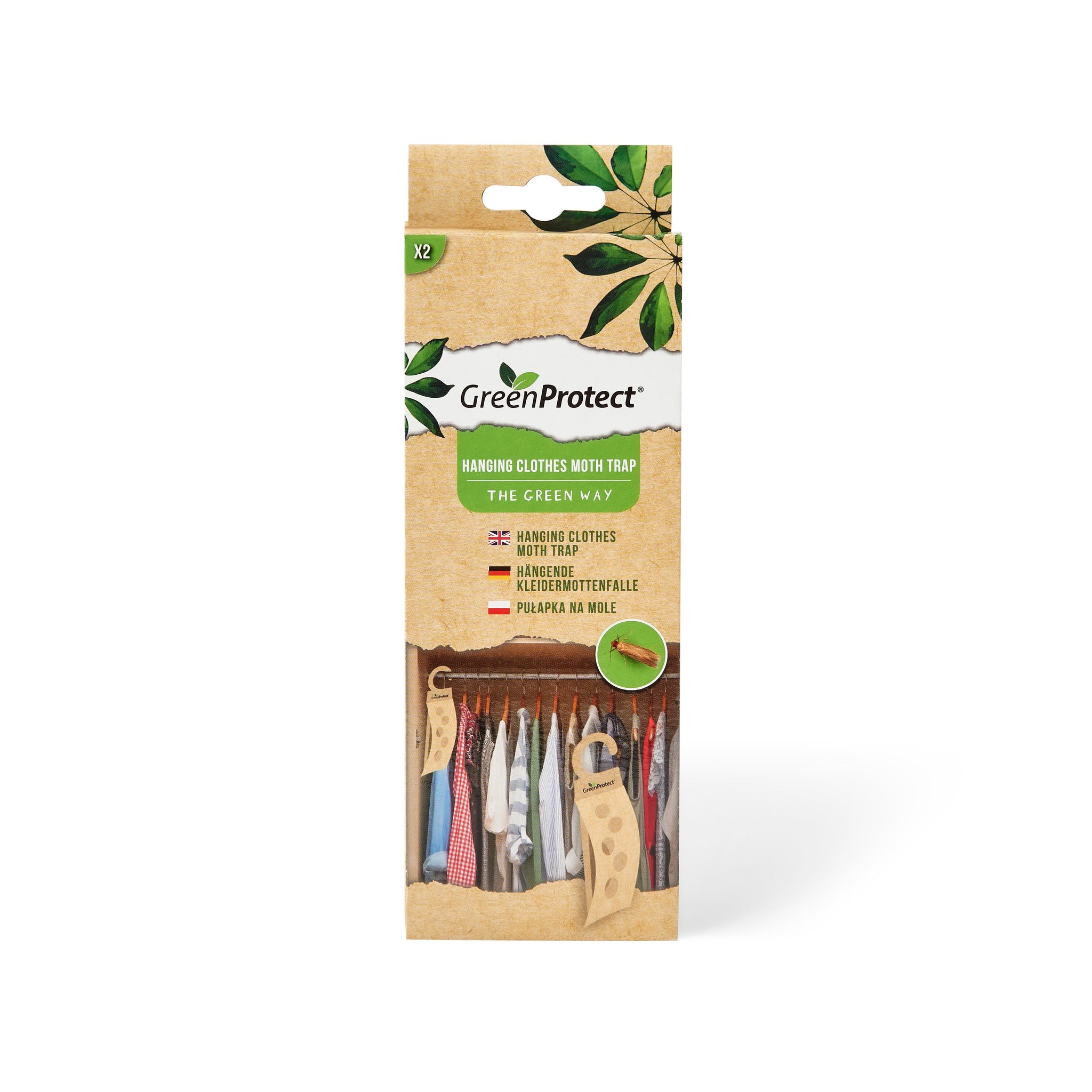 GREEN PROTECT  HANGING CLOTHES MOTH TRAP  2/PK. GPHMT \\\KD03746