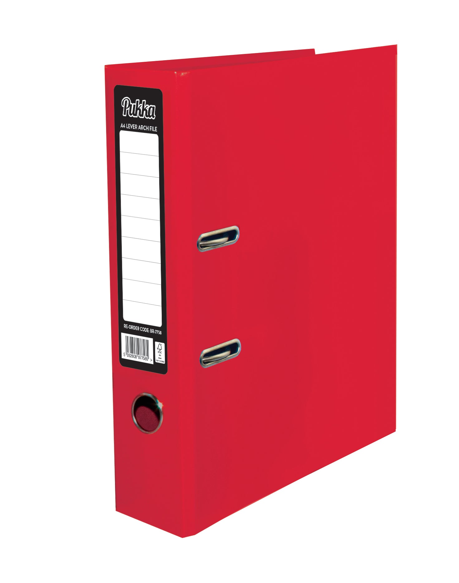 PUKKA BRIGHTS A4 RING LEVER ARCH FILE - RED. BR7758 \\\KD03790