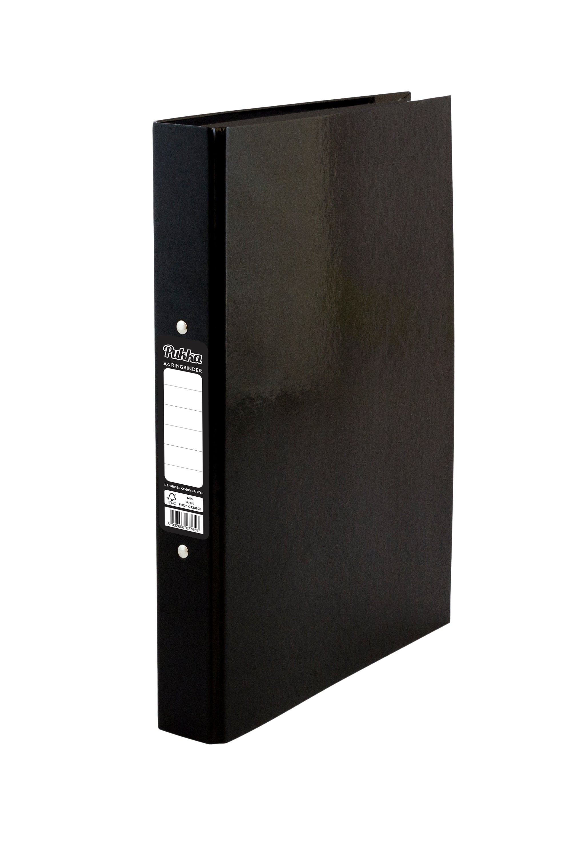PUKKA BRIGHTS A4 RING LEVER ARCH FILE - BLACK. BR-7765 \\\KD03792