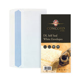 CONCORD DL WHITE SELF SEAL ENVELOPES 50/PK. S140 \\\KD03814