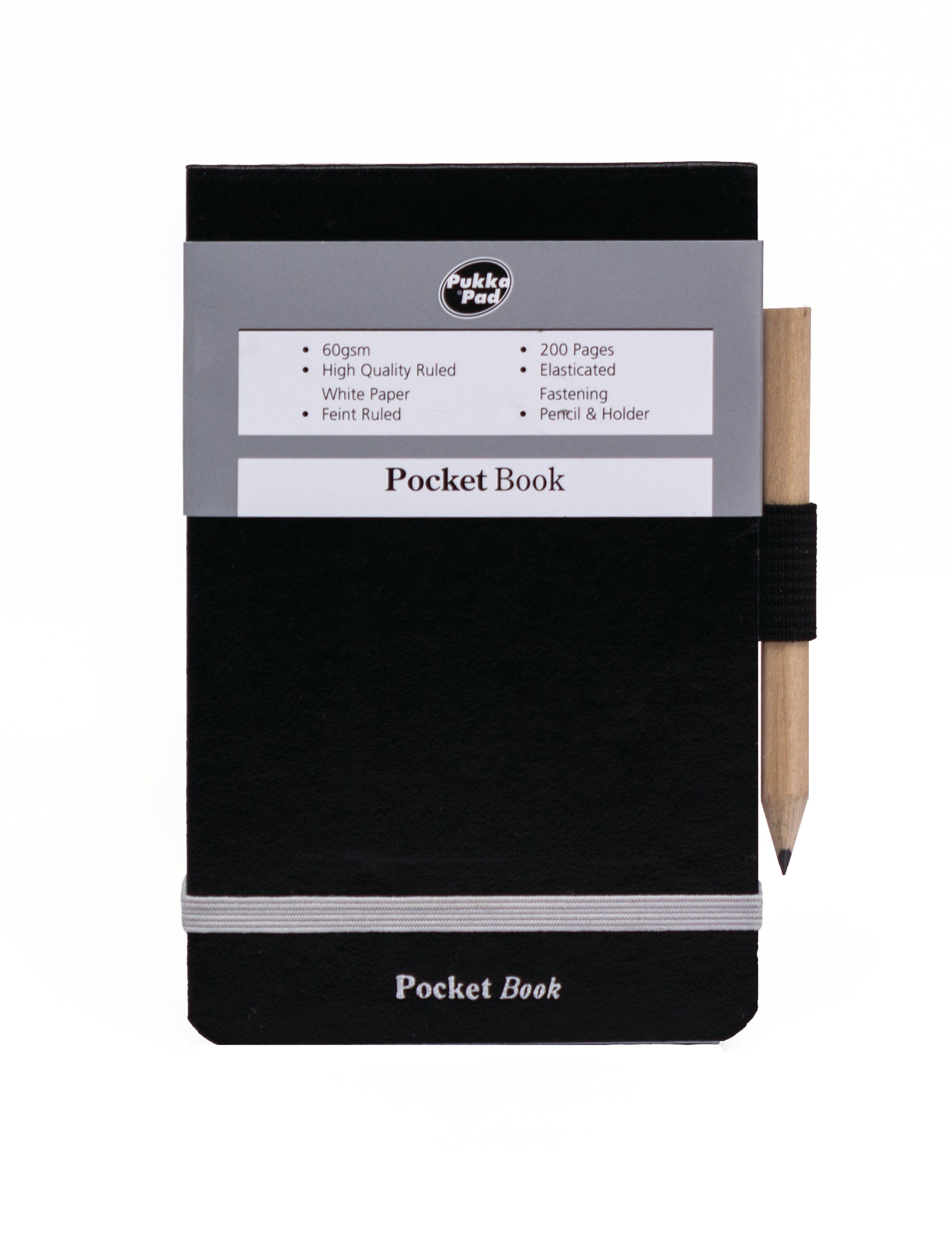 PUKKA A7 POLICE STYLE MINI BLACK POCKET  BOOK & PENCIL. SBPOCK \\\KD03841