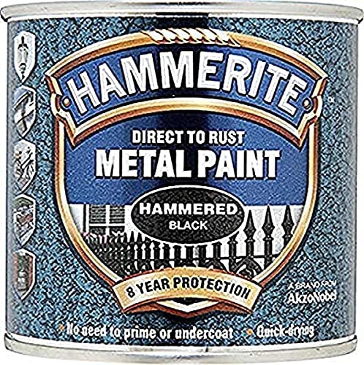HAMMERITE METAL PAINT HAMMERED BLACK 250ML. 5084792 \\\KD03917