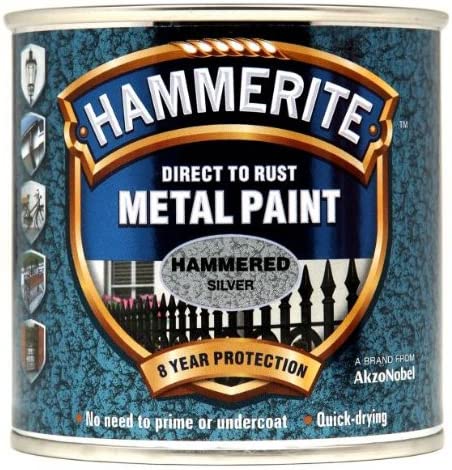 HAMMERITE METAL PAINT HAMMERED SILVER 250ML. 5084798 \\\KD03918