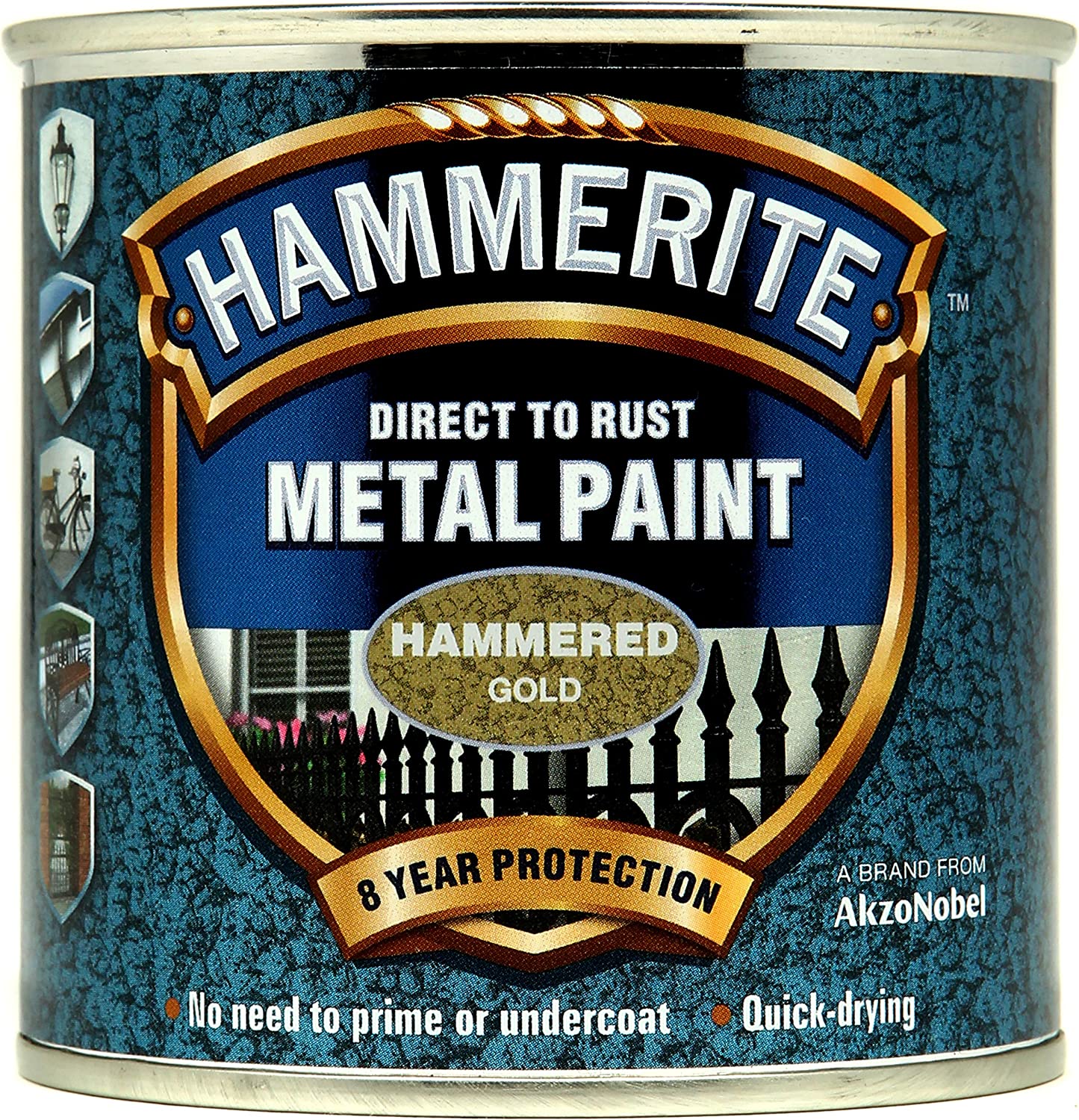 HAMMERITE METAL PAINT HAMMERED GOLD 250ML. 5084818 \\\KD03919