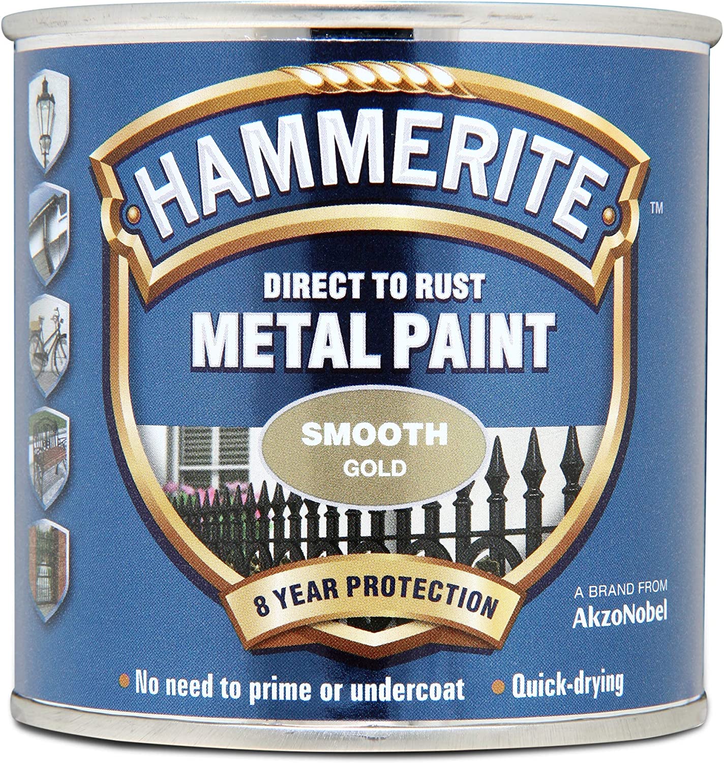 HAMMERITE METAL PAINT SMOOTH GOLD 250ML. 5084847 \\\KD03923