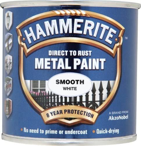 HAMMERITE METAL PAINT SMOOTH WHITE 250ML. 5084857 \\\KD03924