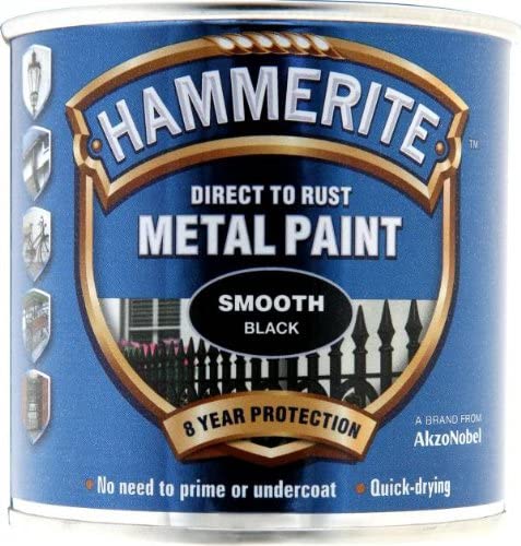 HAMMERITE METAL PAINT SMOOTH BLACK 250ML. 5084863 \\\KD03925
