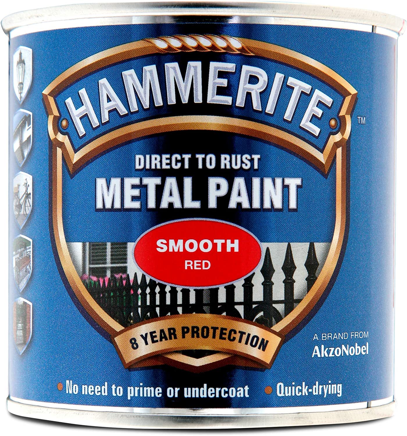 HAMMERITE METAL PAINT SMOOTH RED 250ML. 5084869 \\\KD03926
