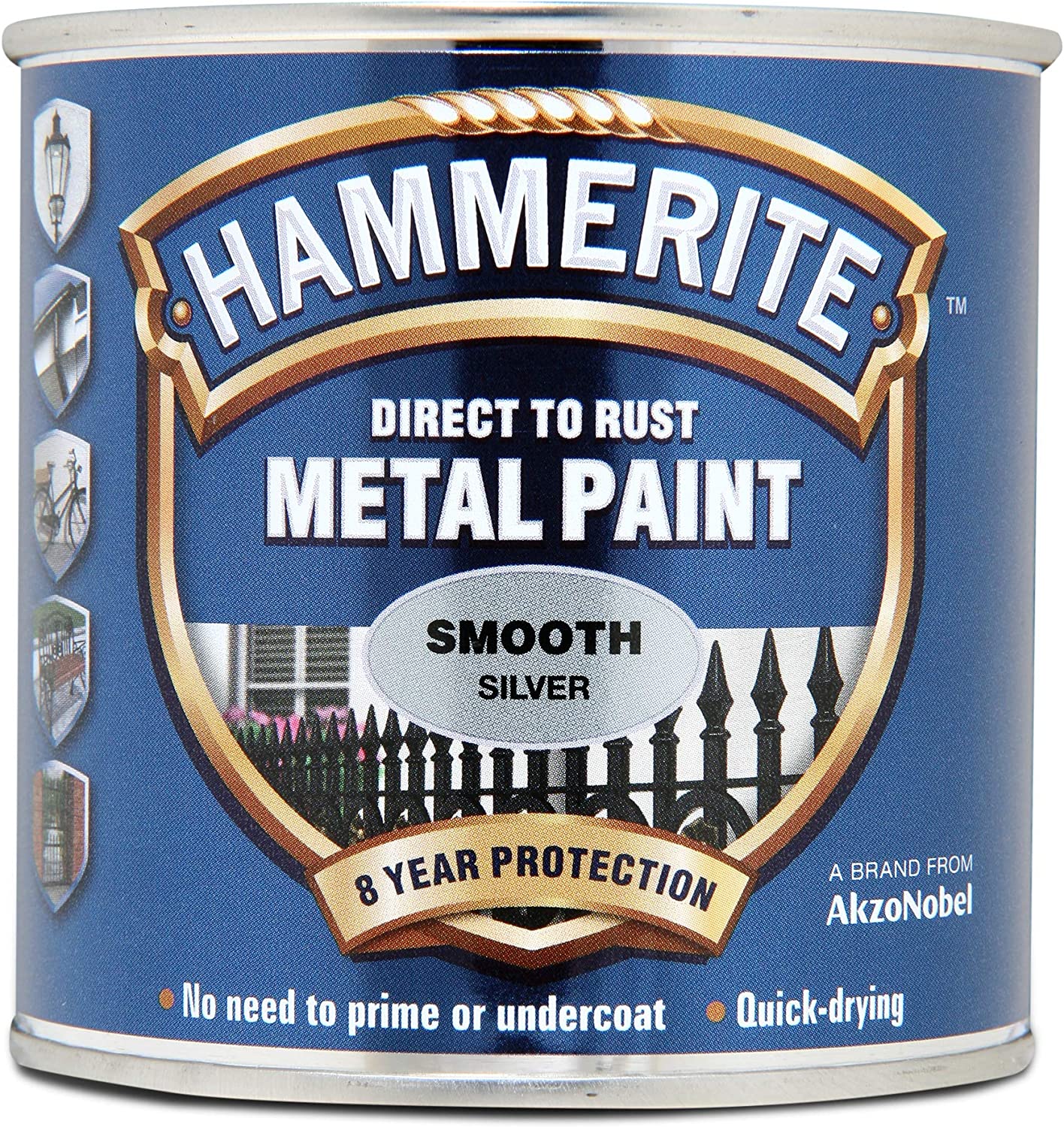 HAMMERITE METAL PAINT SMOOTH SILVER 250ML. 5084894 \\\KD03930