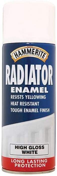 HAMMERITE RADIATOR / ENAMEL GLOSS WHITE AEROSOL SPRAY PAINT 400ML. 5084780 \\\KD03939