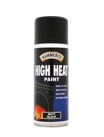 HAMMERITE HI-HEAT PAINT MATT BLACK AEROSOL SPRAY PAINT 400ML. 5092866 \\\KD03947