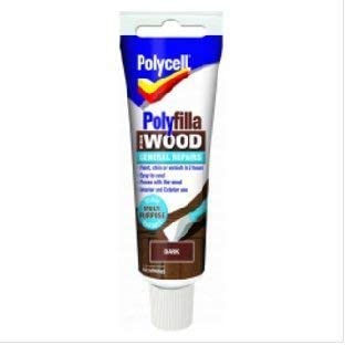 POLYCELL POLYFILLA WOOD GENERAL REPAIRS DARK TUBE 75GM. 5207200 \\\KD03976
