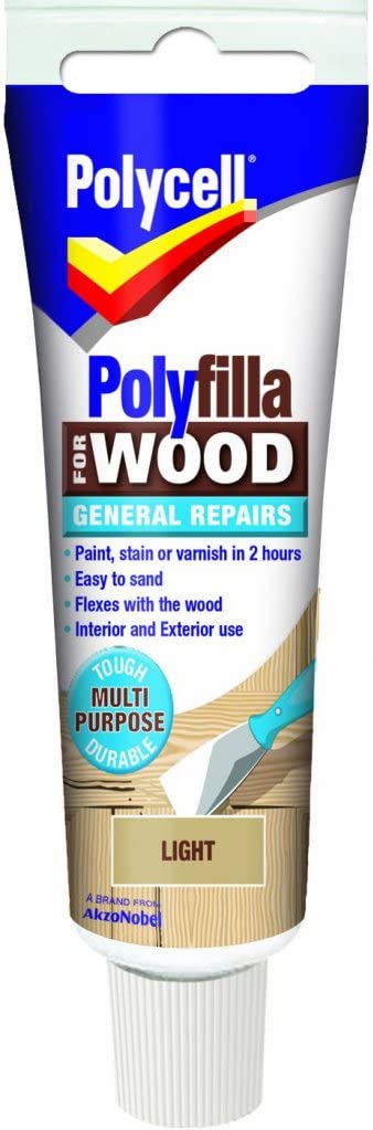 POLYCELL POLYFILLA WOOD GENERAL REPAIRS LIGHT TUBE 75GM. 5207201 \\\KD03977