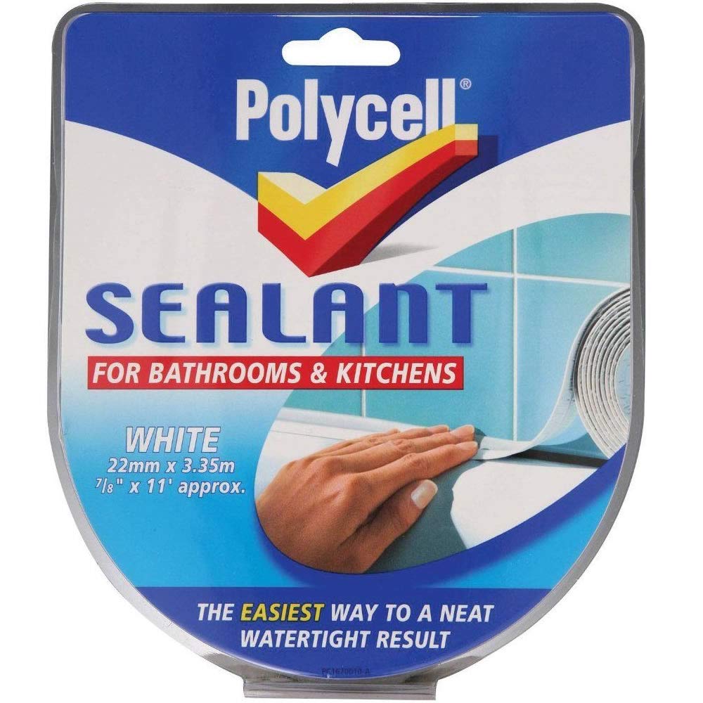POLYCELL SEALANT BATHROOM & KITCHEN WHITE 22MM. 6033784 \\\KD03981