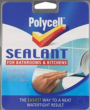 POLYCELL SEALANT BATHROOM & KITCHEN WHITE 41MM. 6033785 \\\KD03982