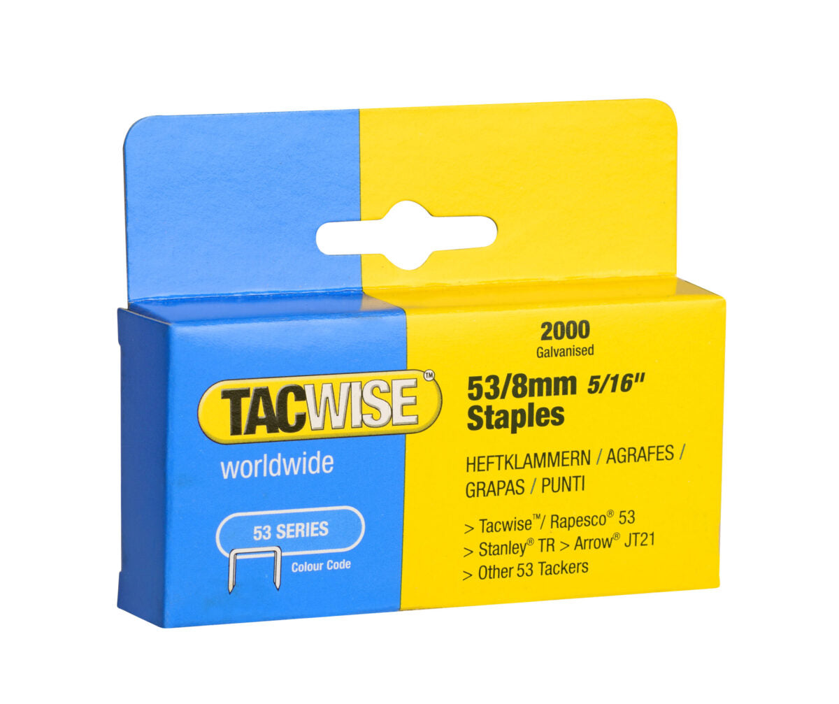 TACWISE 53/8MM STAPLES B/2000. TAC0335 \\\KD03989