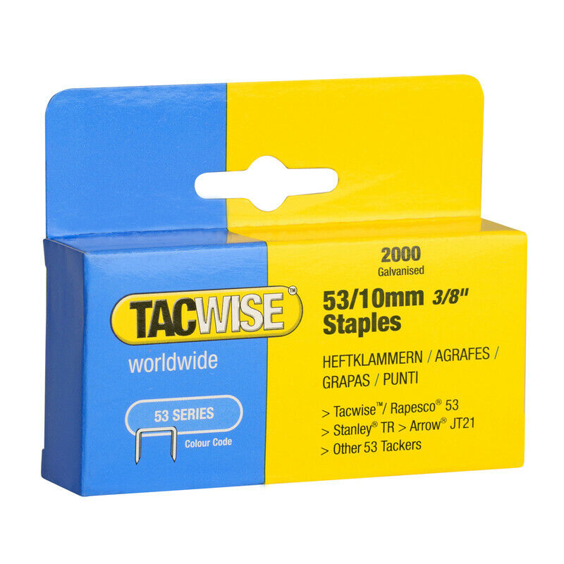TACWISE 53/10MM STAPLES B/2000. TAC0336 \\\KD03990