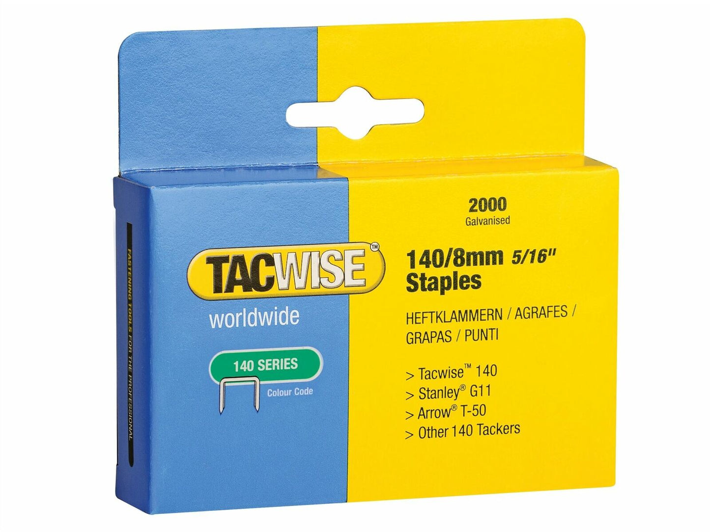 TACWISE 140/8MM STAPLES GALV B/2000. TAC0346 \\\KD03994