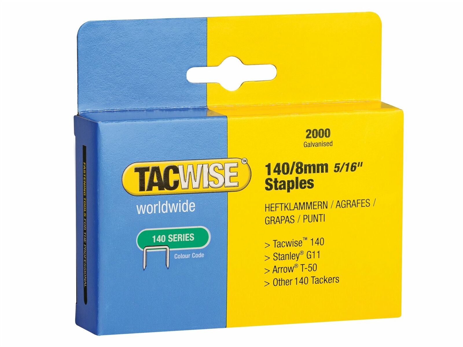 TACWISE 140/8MM STAPLES GALV B/2000. TAC0346 \\\KD03994