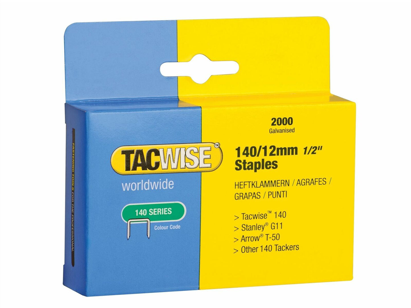 TACWISE 140/12MM STAPLES GALV B/2000. TAC0348 \\\KD03996