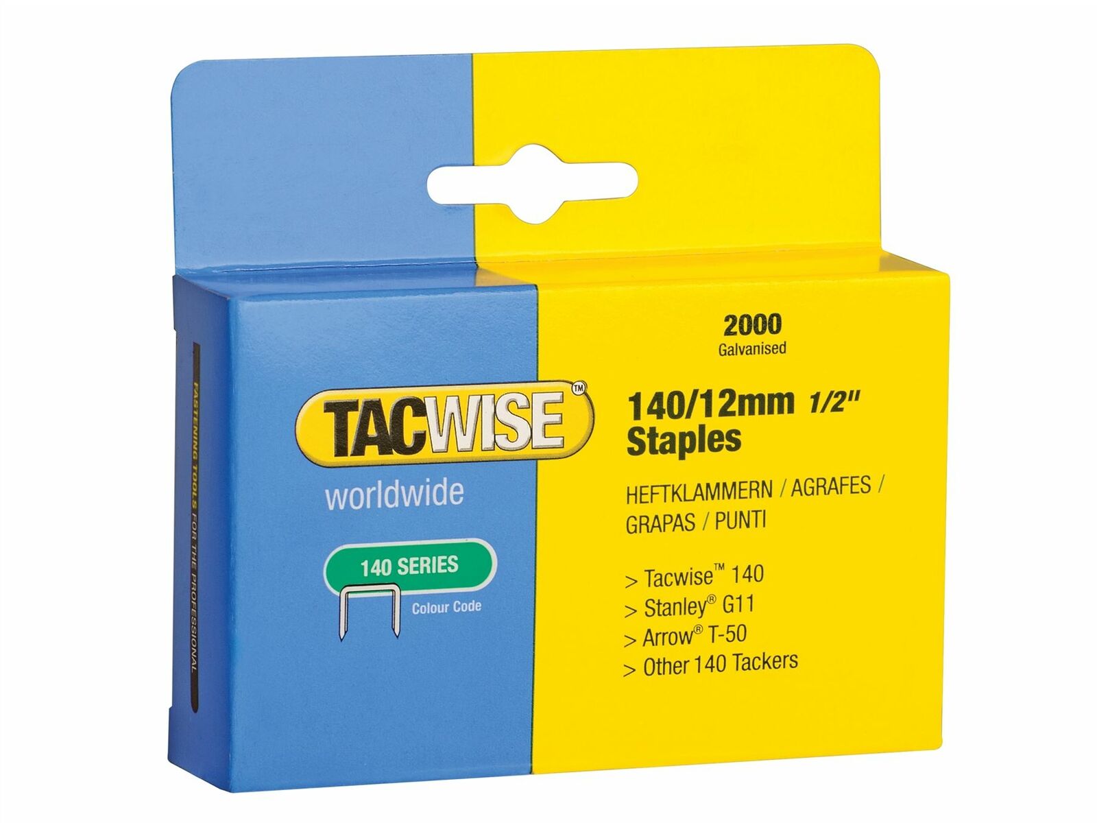 TACWISE 140/12MM STAPLES GALV B/2000. TAC0348 \\\KD03996