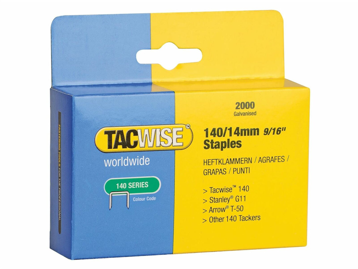 TACWISE 140/14MM STAPLES GALV B/2000. TAC0349 \\\KD03997