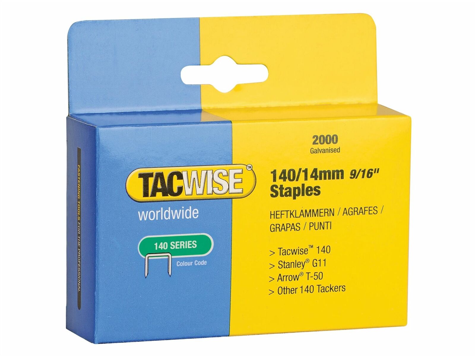 TACWISE 140/14MM STAPLES GALV B/2000. TAC0349 \\\KD03997