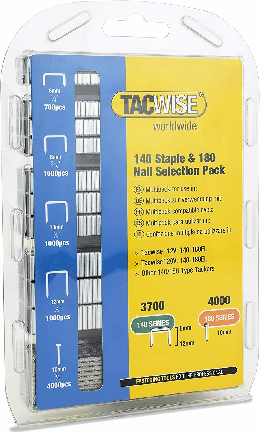 TACWISE 140 STAPLE & 180 NAIL SELECTION PACK. TAC1627 \\\KD04008