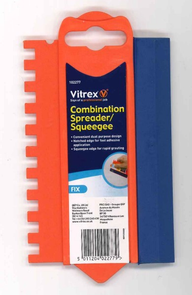 VITREX ADHESIVE / GROUT COMBINATION SQUEEGEE SPREADER. 102277 \\\KD04019