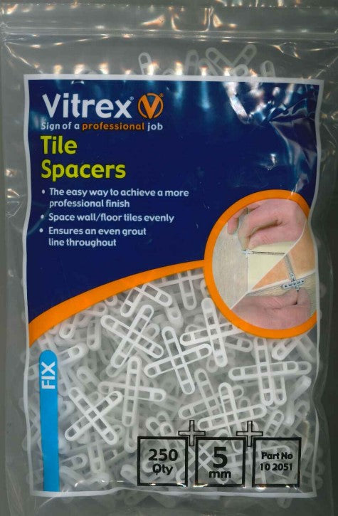 VITREX TILE SPACERS 5MM 250/PK. 102051 \\\KD04026