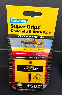 PLASPLUGS SOLID WALL FIXINGS - CLIP PACK - PK150. SAP505CC \\\KD04051