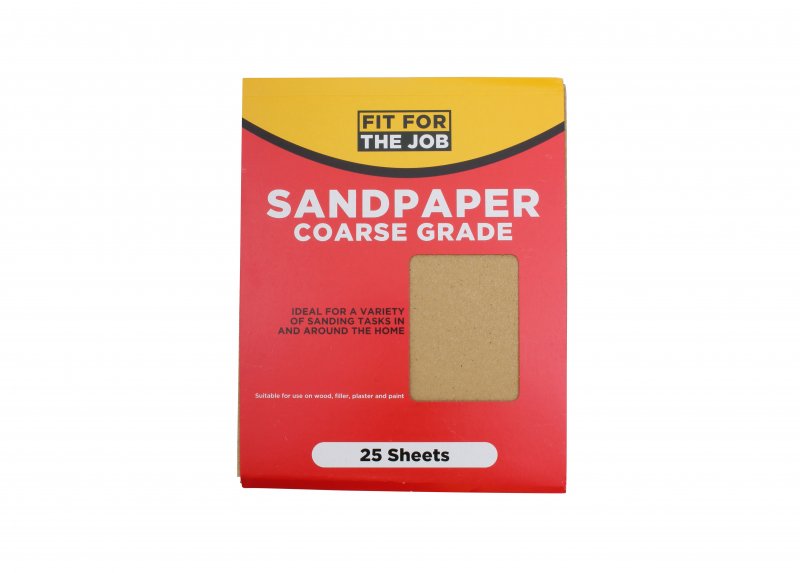 FIT FOR THE JOB COARSE GRADE SANDPAPER 25/PK. FFJASP25C \\\KD04085