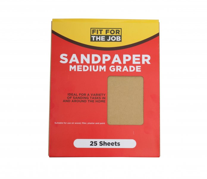 FIT FOR THE JOB MEDIUM GRADE SANDPAPER 25/PK. FFJASP25M \\\KD04087