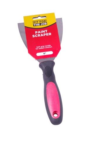 FIT FOR THE JOB SOFT GRIP PAINT SCRAPER 4 INCH / 100MM. FFJPS4 \\\KD04095
