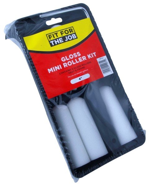 FIT FOR THE JOB FOAM / GLOSS PAINT MINI ROLLERS KIT 7/PCS. FRKT001 \\\KD04101