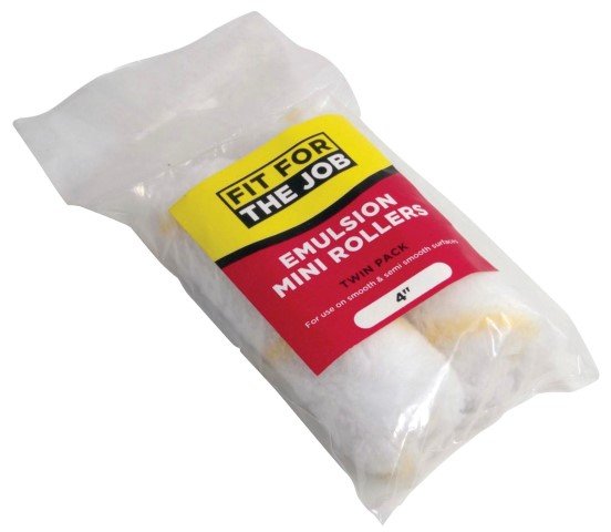FIT FOR THE JOB TIGER STRIPE / EMULSION PAINT MINI ROLLERS 4 / 100MM 2/PK. FRRE003 \\\KD04104