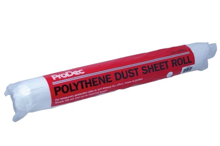 PRODEC POLYTHENE DUST SHEET ROLL 2M X 50M. PDPY005 \\\KD04116
