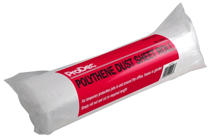 PRODEC POLYTHENE DUST SHEET ROLL 4M X 25M. PDPY010 \\\KD04117