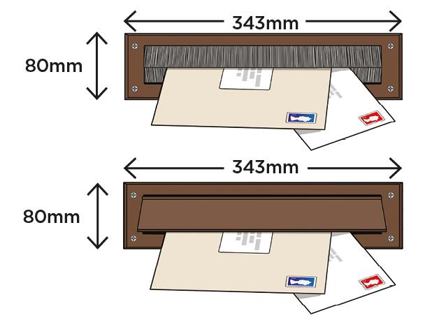 EXITEX DRAUGHT LETTER PLATE SEAL & FLAP - BROWN. 1.01.0210.0000.10 \\\KD04131