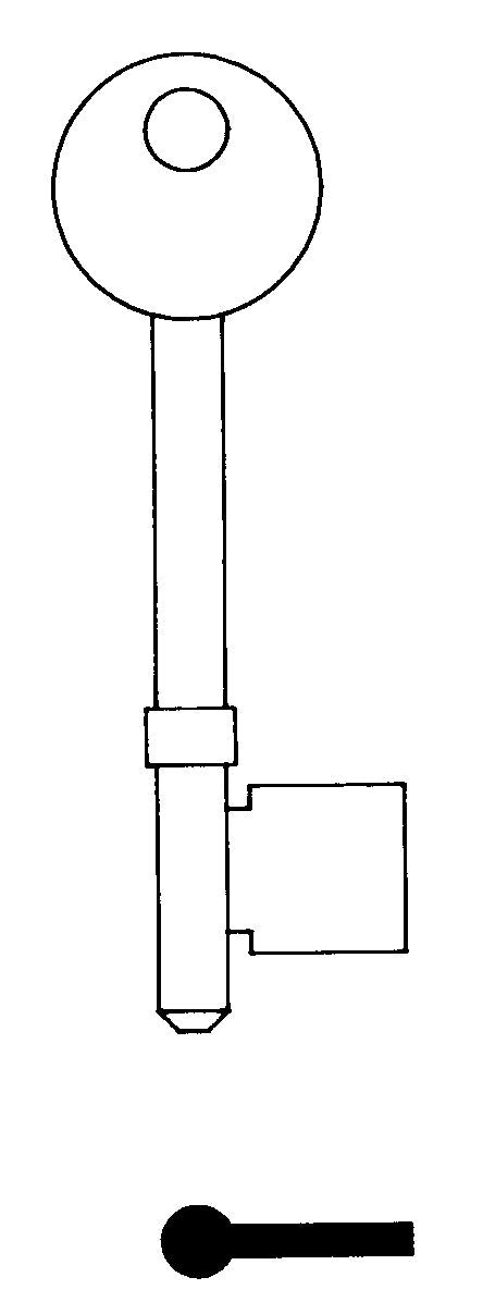 KEY BLANK TS144 144 RST STEEL UNION BLANKSTO SUIT 4 LEVER MORTICE LOCK 10/PK. TS144 \\\KD04508