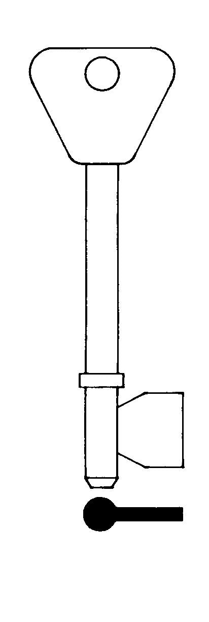 KEY BLANK TS224 224 RST STEEL LEGGE BLANKTO SUIT LEGGE 5 LEVER BS MORTICESKS 463 HD L102 10/PK. TS224 \\\KD04509