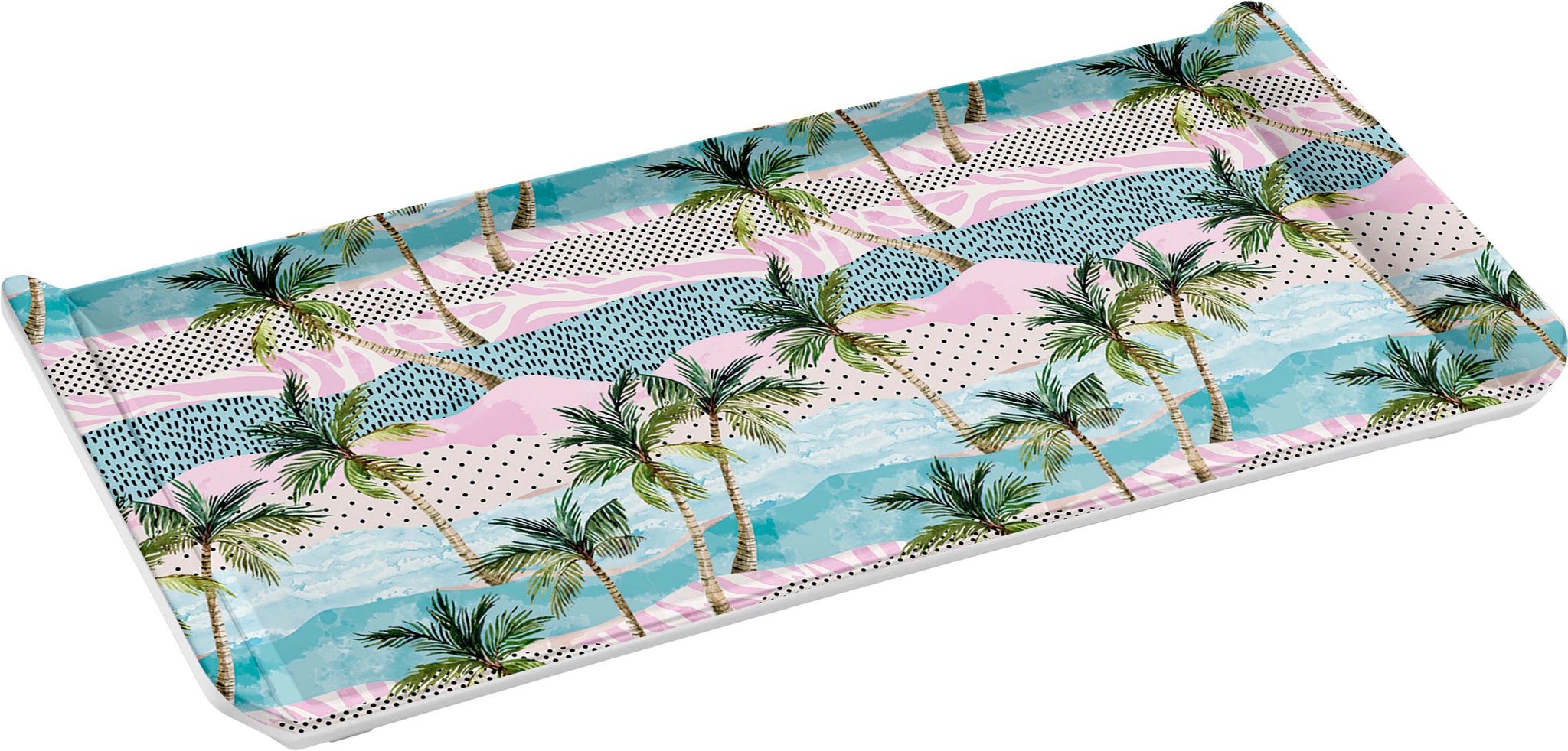 MELAMINE TRAY RECTANGLE 23 X 14 CM WITH ASSORTED DESIGN AND COLOR. ALB1210 \\\KD04783