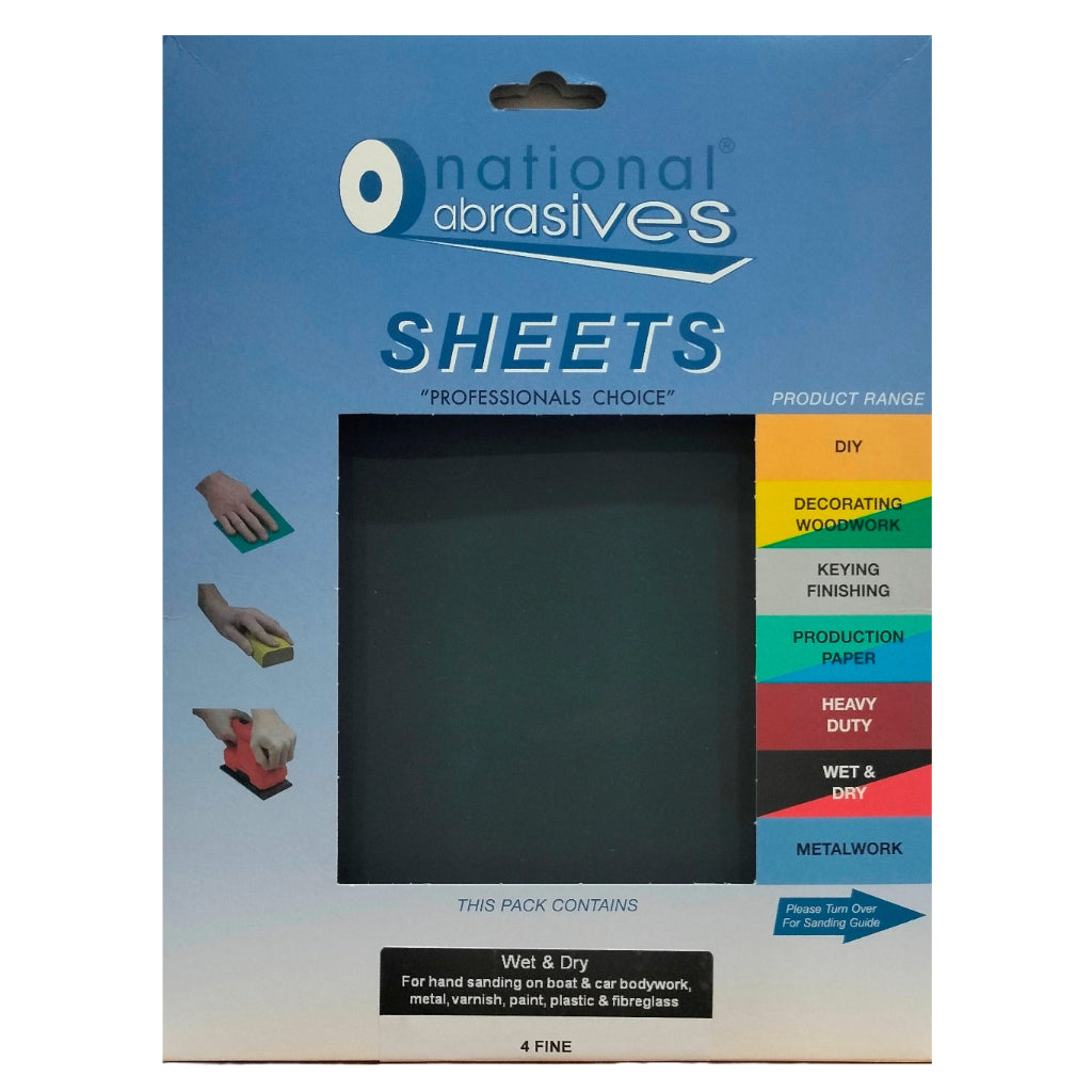 WET & DRY FULL SHEET 280 X 230MM 4PK FINE. NAT70316 \\\KD04818