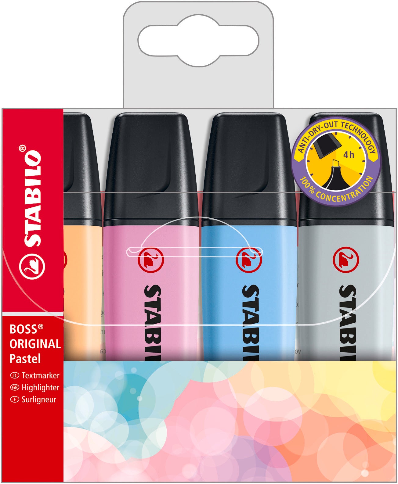 STABILO BOSS ORIGINALPASTEL WALLET OF 4 (125  112  158  194). 70/4-4 \\\KD04838